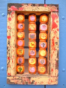 Colorful wooden gate in Arizona