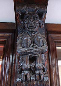 A devil on a shop