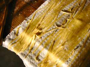 Fresh tagliatelle