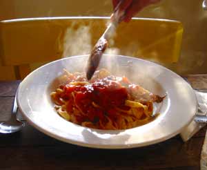 Dishing up pasta