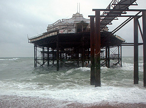 West Pier on a stormy day