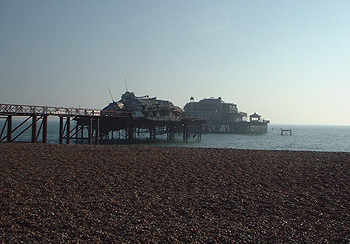 Partially collapsed West Pier
